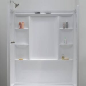 White 3-Piece Alcove Shower Surround