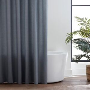 Gray Solid Mildew-Resistant Shower Curtain