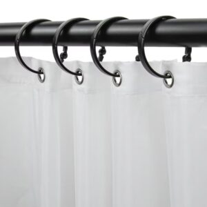 Matte Black Aluminum Curtain Rings – 12 Pack