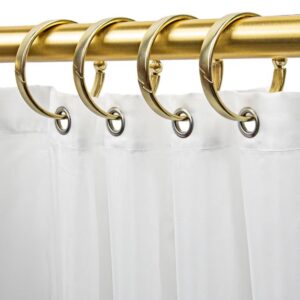 Brushed Gold Aluminum Curtain Rings – 12 Pack