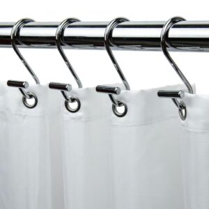 Chrome Stainless Curtain Hooks – 12 Pack