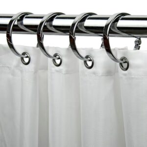Chrome Aluminum Curtain Rings – 12 Pack