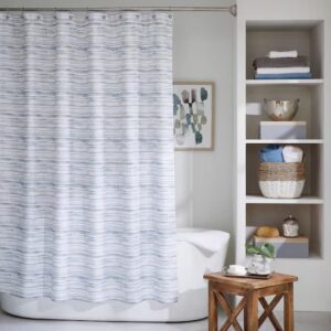 Neutral Stripe Mildew-Resistant Shower Curtain